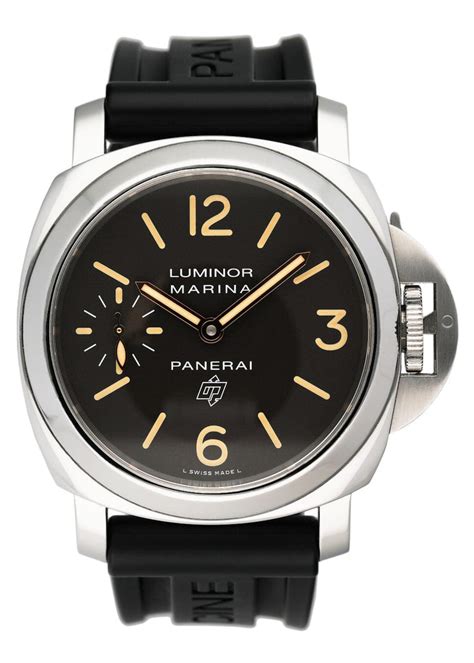 Panerai Luminor Marina Logo Acciaio Brown Dial Men's Watch 